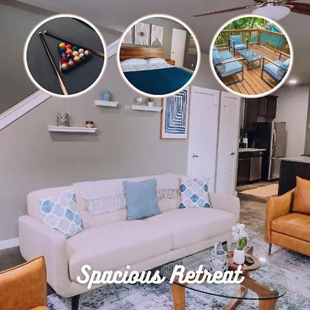 Retreat In Atx With Hot Tub And Pool Table
